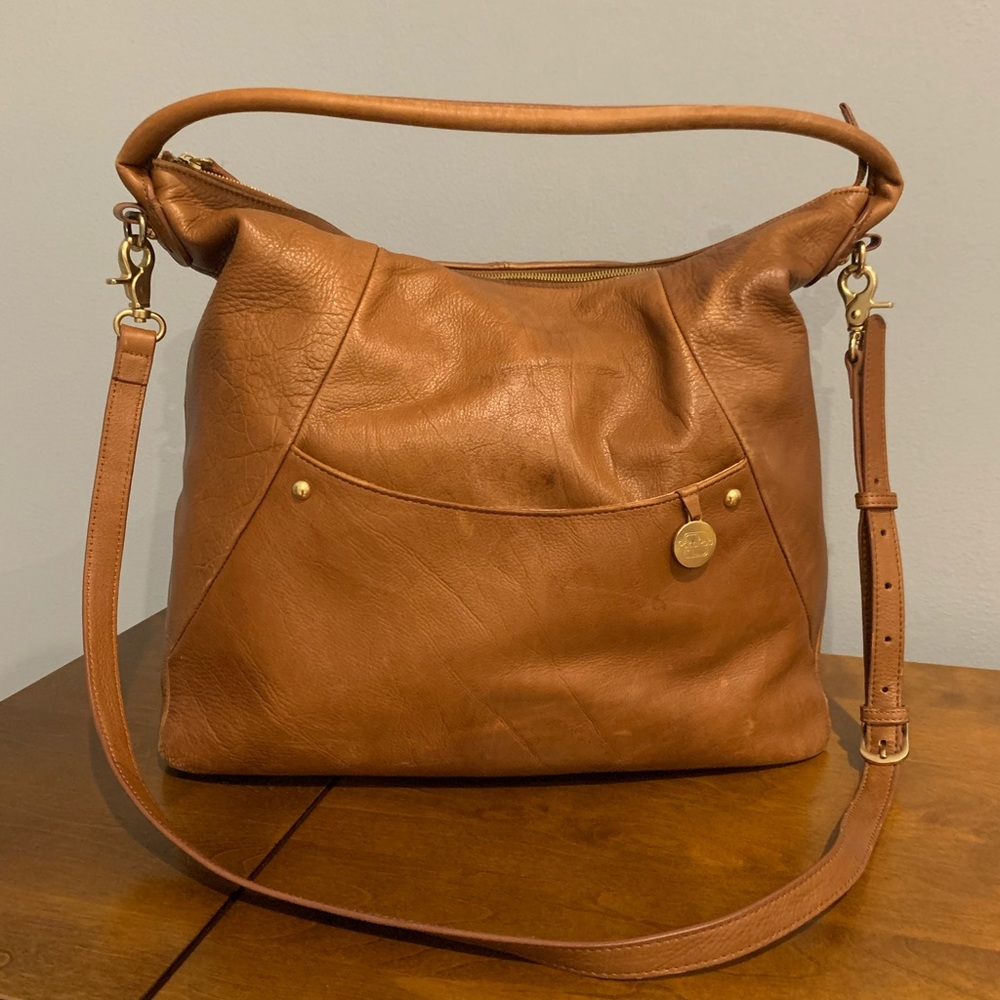 PacaPod Jasper Chestnut Leather Diaper Bag
